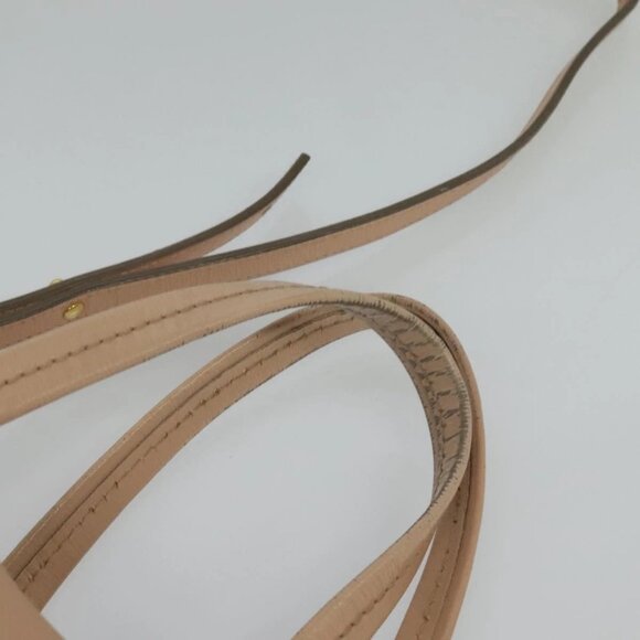 CELINE Vertical Cavas Hand Bag Leather 2way Pink Gold Auth sw418 - Picture 11 of 16